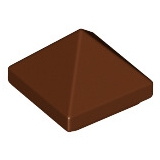 Lego kostka (kostička) pyramida 45°, červeno hnědá (6256734)